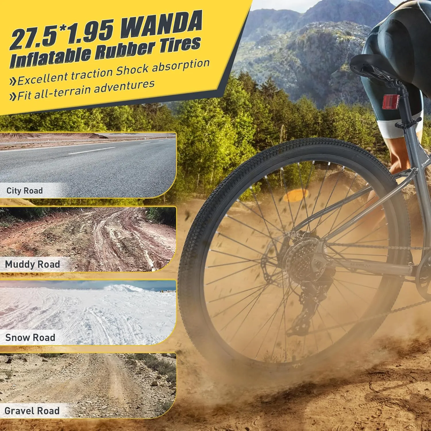 27.5/29 Inch Mountain Bike, Single Speed/ 8 Speeds MTB, Steel Frame, Front Suspension Fork, Disc Brake Bicycle for Women Men Adult,Multi Color