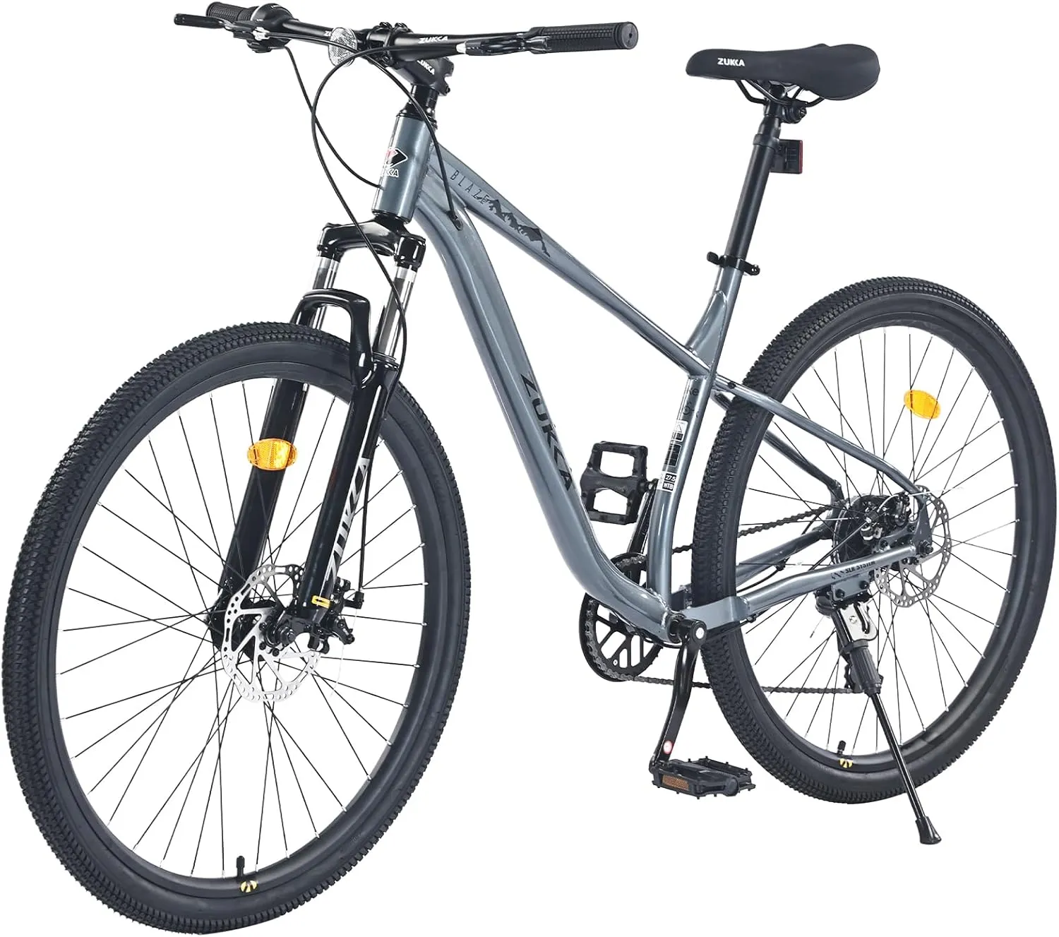 27.5/29 Inch Mountain Bike, Single Speed/ 8 Speeds MTB, Steel Frame, Front Suspension Fork, Disc Brake Bicycle for Women Men Adult,Multi Color