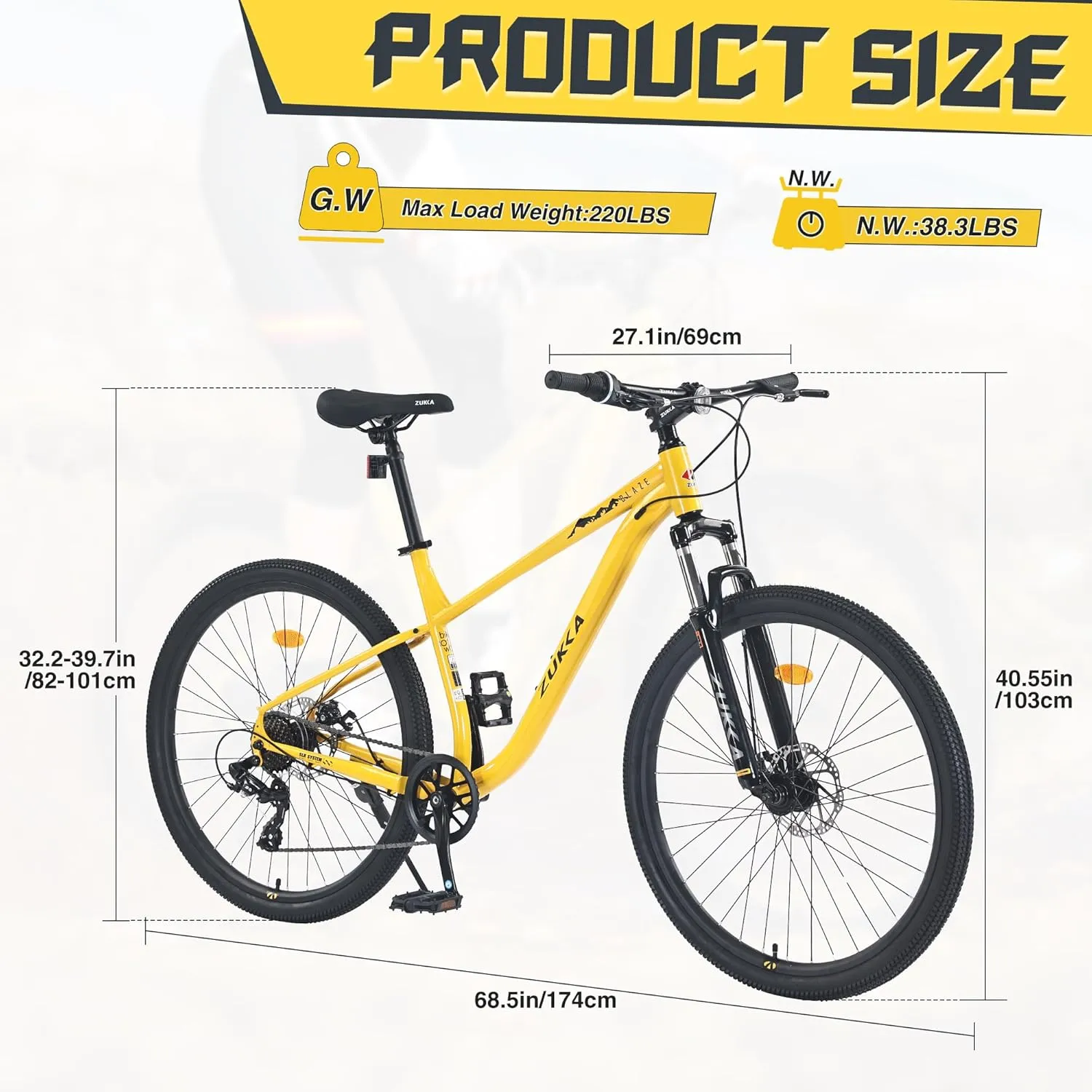 27.5/29 Inch Mountain Bike, Single Speed/ 8 Speeds MTB, Steel Frame, Front Suspension Fork, Disc Brake Bicycle for Women Men Adult,Multi Color