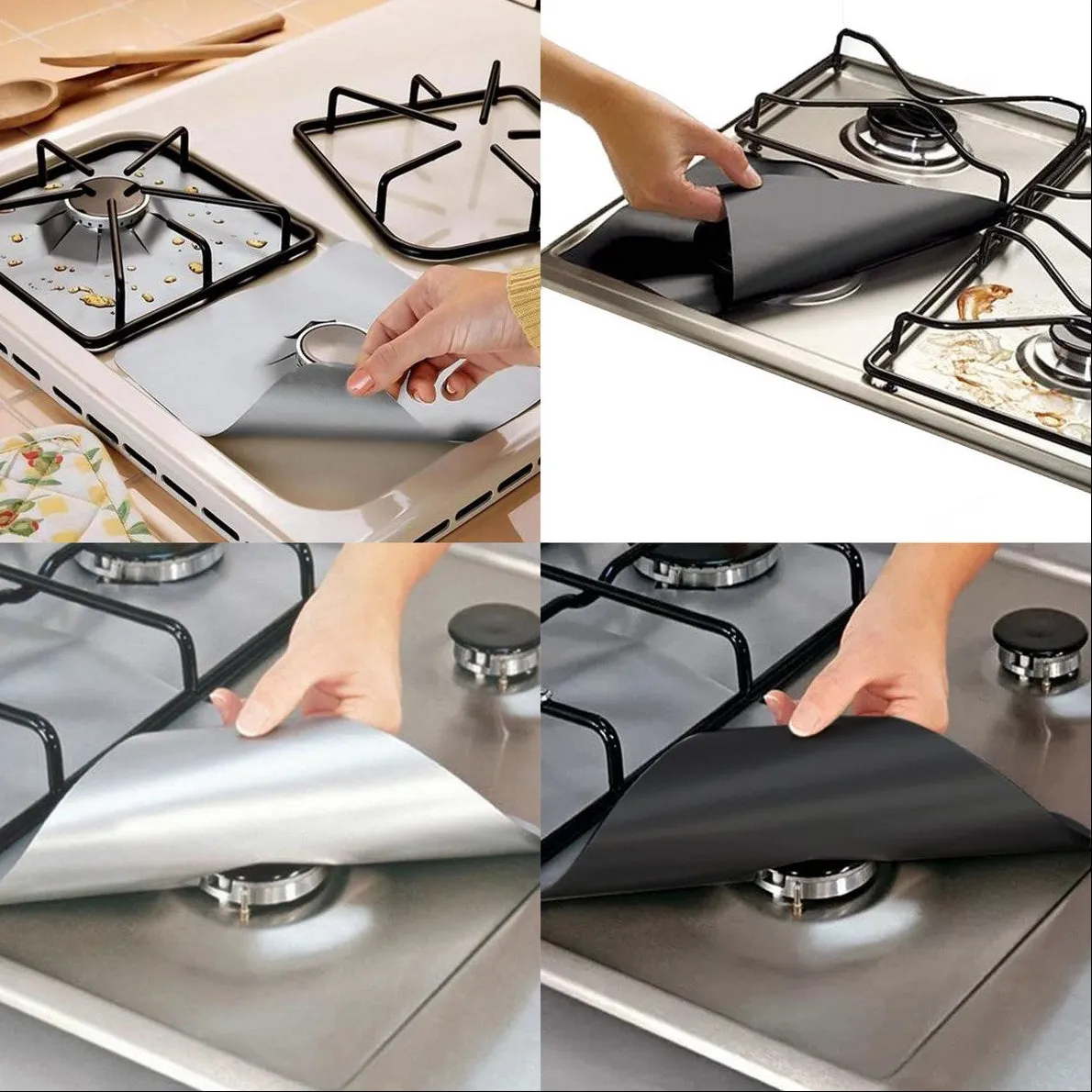 4 Pcs Reusable Stove Sheet