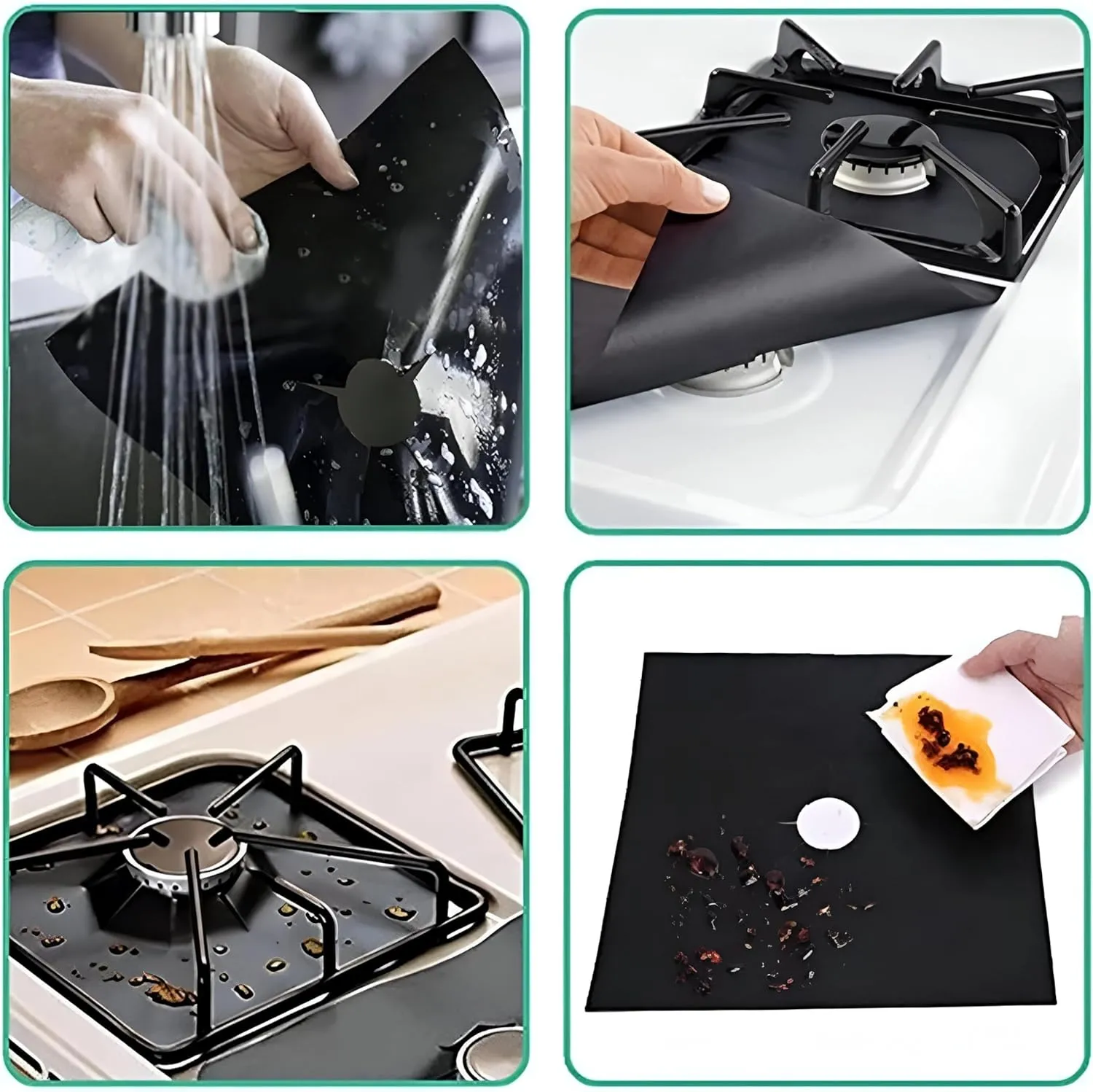 4 Pcs Reusable Stove Sheet