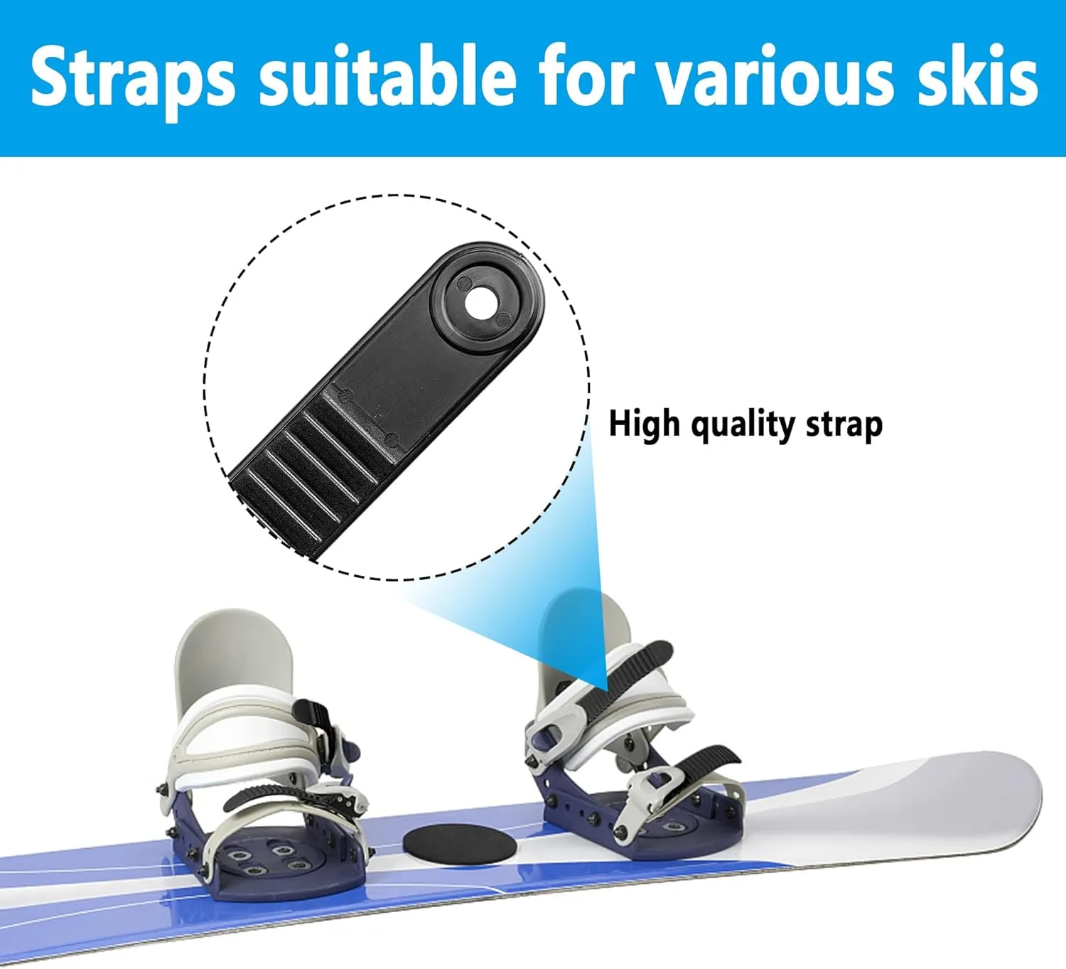 6Pcs/10Pcs Snowboard Ankle Ladder Strap Binding-7.9 x 0.8 Inch Snowboard Binding Ladder Straps-Snowboard Ladder Strap Binding Replacement