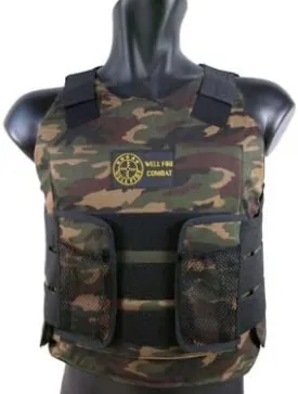 BBTac Airsoft Protection Vest, Padded Cushion (Woodland Camo)