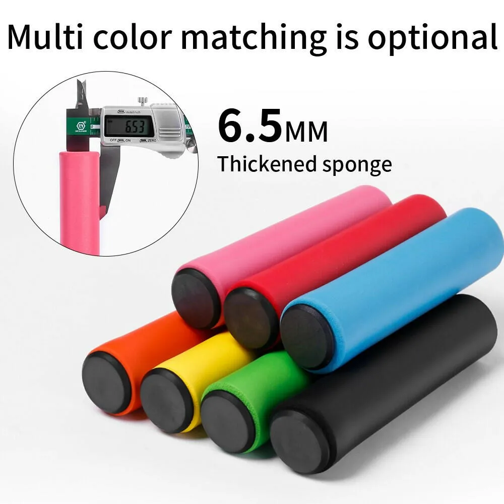 Bicycle Grips MTB Sponge Handlebar Cover Grips Anti-skid Shock-absorbing Soft Bike Grips Ultraight Cycling Handlebar Sleeve