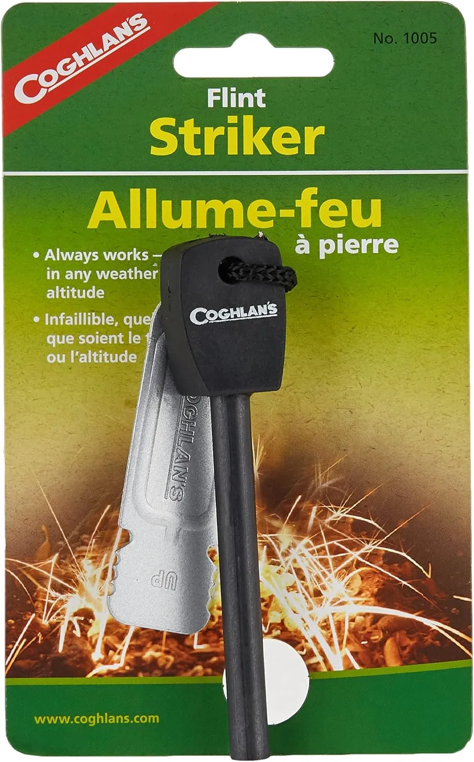 Coghlan's Waterproof Flint Striker Black ,3 7/8"