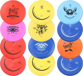 CROWN ME PDGA Approved 12 Pack disc Golf Discs, Includes 4pcs Drivers, 4pcs Mid-Ranges, 4pcs Putters.
