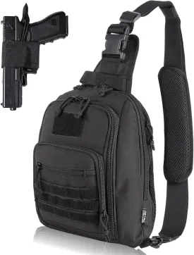 DBTAC Tactical Sling Bag | 8L Military Shoulder Chest Pack for Full Size Concealed Carry, Range, Travel, Outdoor Sports