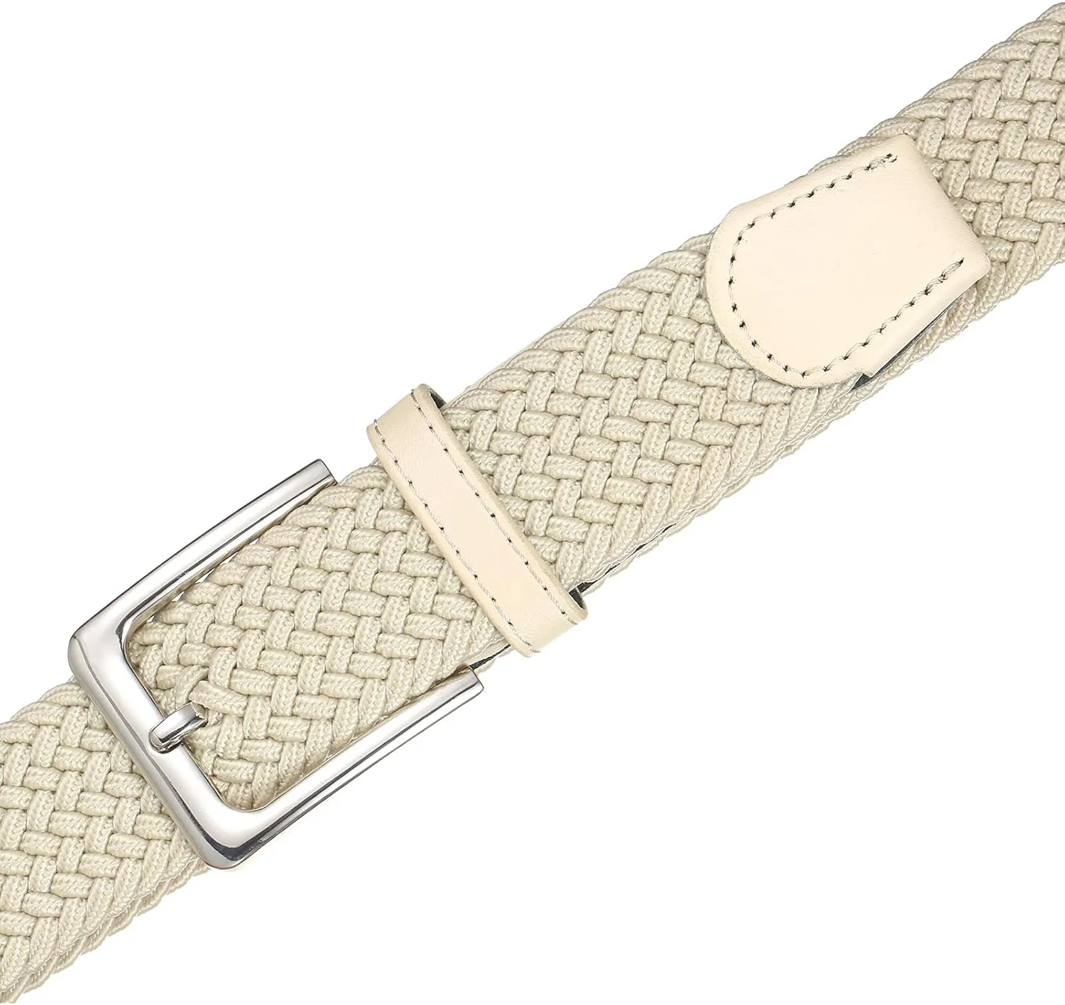 Elastic Braided Belt, 1 3/8", Woven Stretch Belt for Golf Casual Jeans Shorts Pants