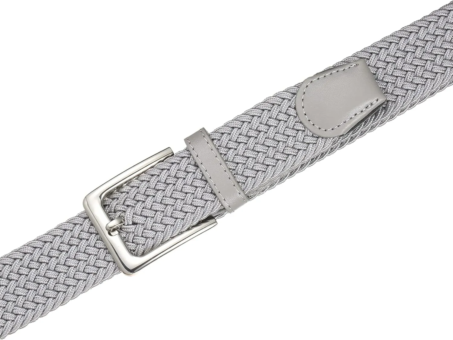 Elastic Braided Belt, 1 3/8", Woven Stretch Belt for Golf Casual Jeans Shorts Pants