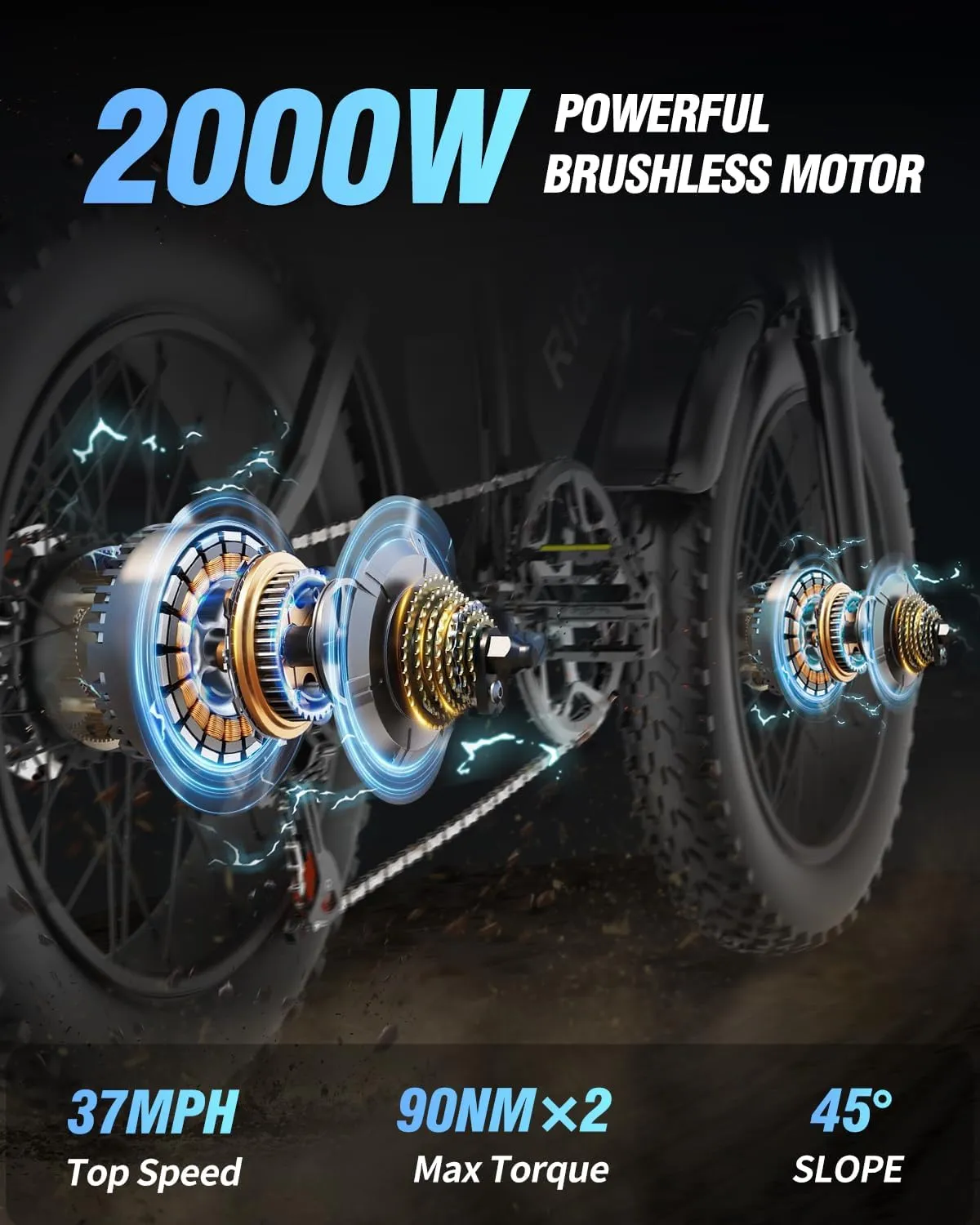 Electric Bike for Adults, ///,25/30/35MPH Dirt Bike, 48V 15/20AH,52V 40AH Removable Battery, Max 50-180Miles Motorcycle, 20" Fat Tire Ebike, 7-Speed & UL2849