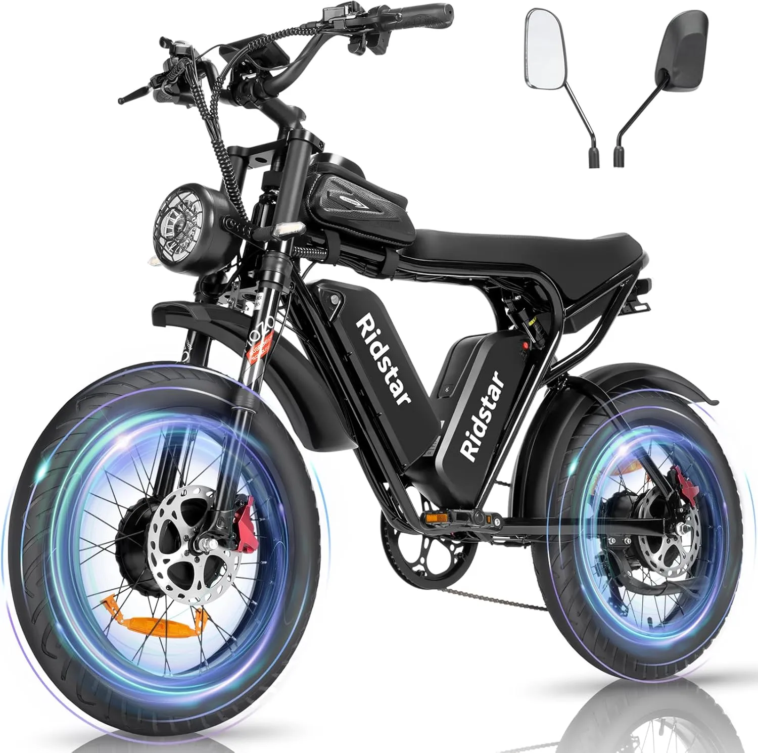 Electric Bike for Adults, ///,25/30/35MPH Dirt Bike, 48V 15/20AH,52V 40AH Removable Battery, Max 50-180Miles Motorcycle, 20" Fat Tire Ebike, 7-Speed & UL2849