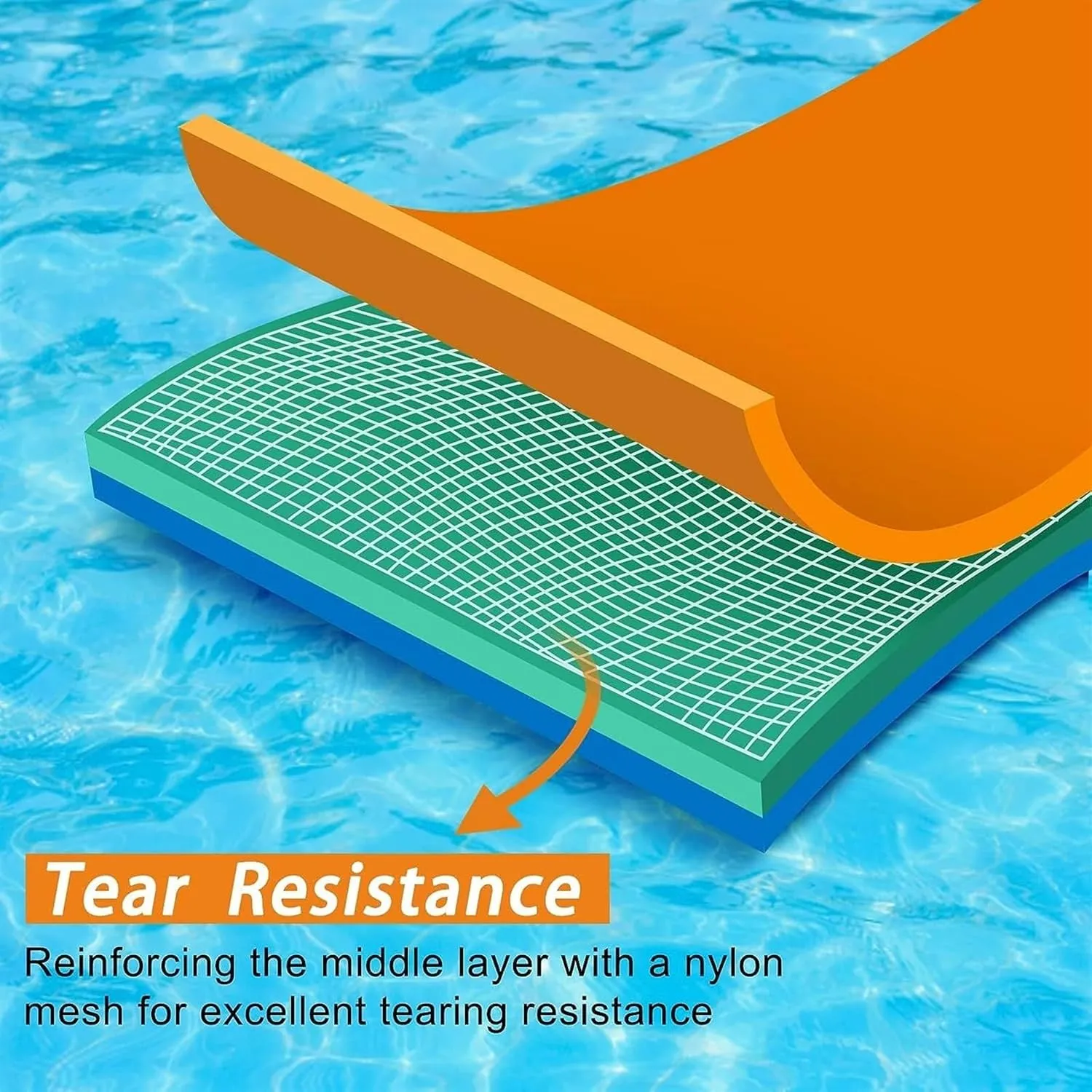 Floating Mat, Floating Water Mat, Floating Water Foam Pad Bouncy Tear Resistant Foam Mat Roll Up Floating River Rafts for Pool Beach Lake Ocean
