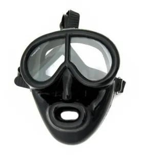 Full Face Black Rubber Dive Mask - Scuba Mask