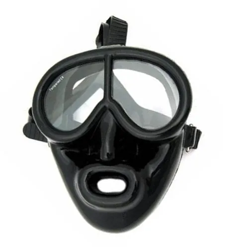 Full Face Black Rubber Dive Mask - Scuba Mask