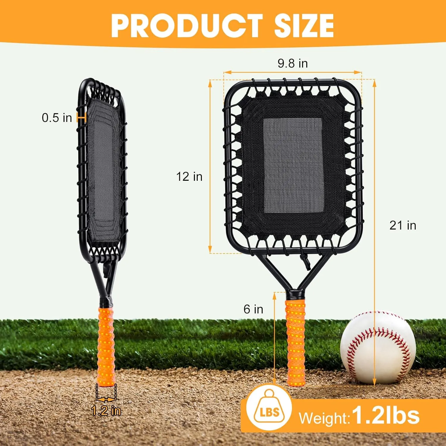 Fungo Racket Baseball for Fly Balls, Grounders, and Line Drives - Baseball and Softball Training Equipment for Coaches and Parents