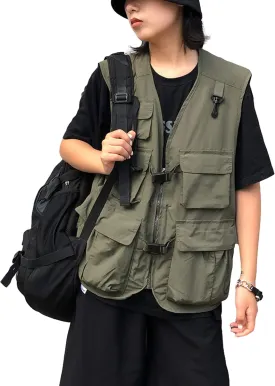 Gihuo Womens Travel Vest Fashion Outdoor Fishing Vest Summer Hiking Safari Photo Vests with Multi Pockets