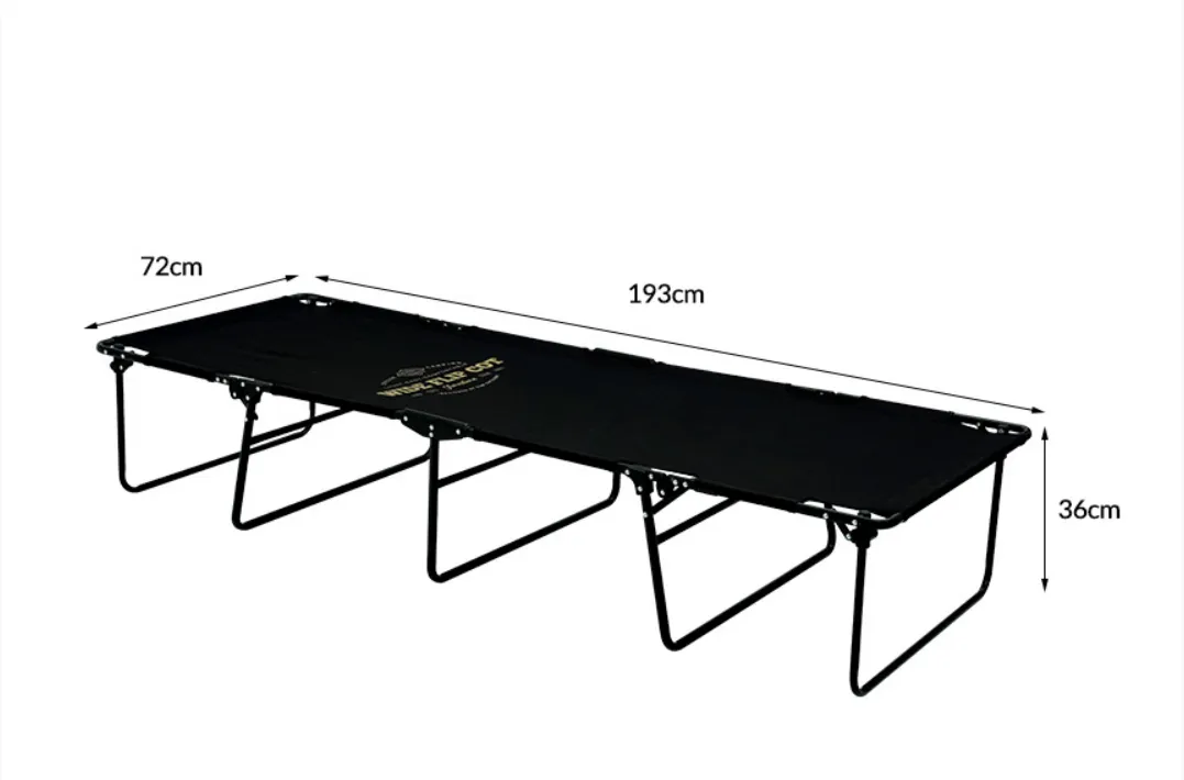 KZM Wide Flip Cot Black