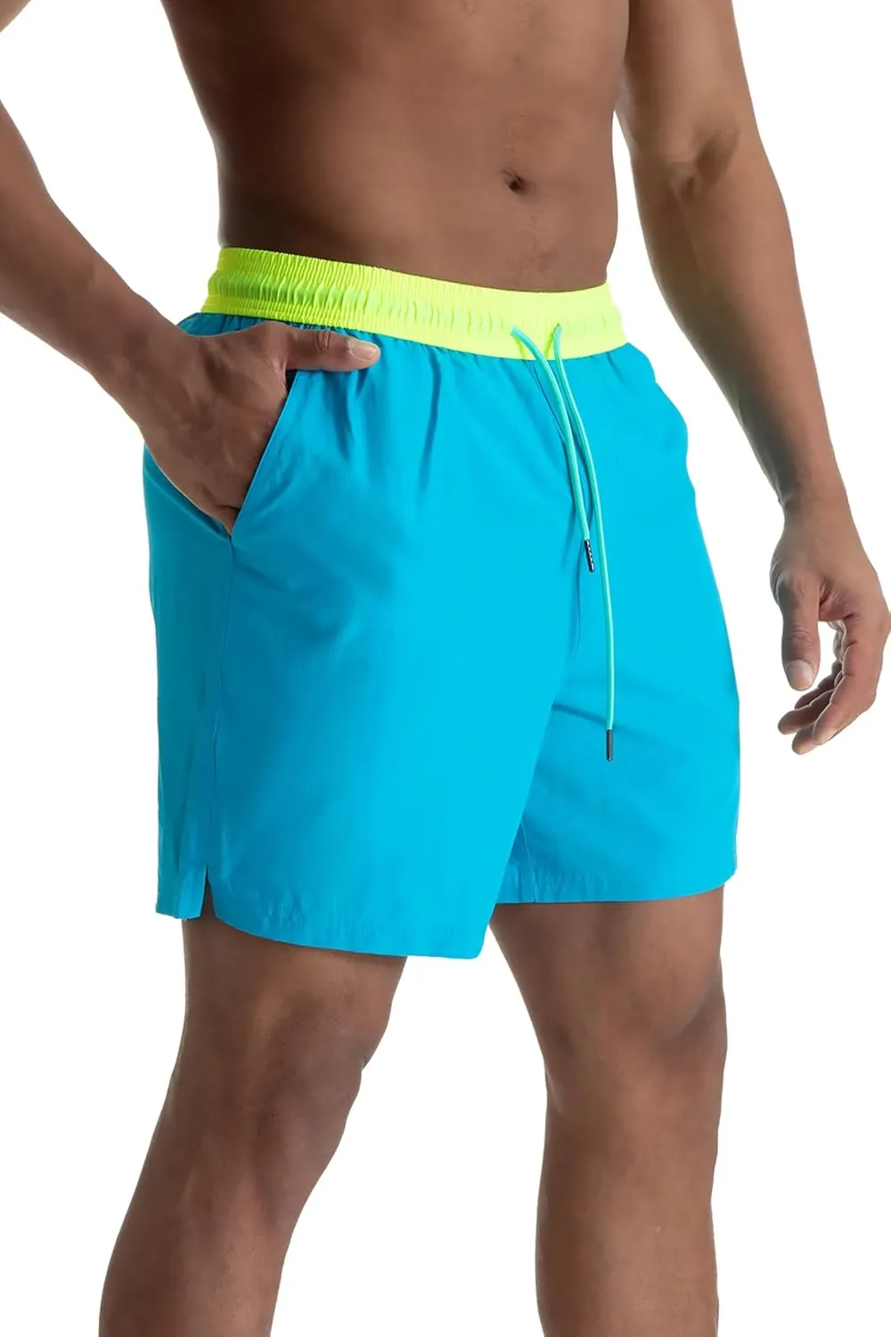 Mens Swim Trunks 6" Quick Dry Swim Shorts with Mesh Lining Swimwear Bathing Suits with Zipper Pocket
