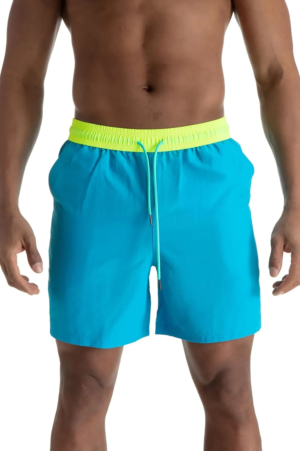 Mens Swim Trunks 6" Quick Dry Swim Shorts with Mesh Lining Swimwear Bathing Suits with Zipper Pocket