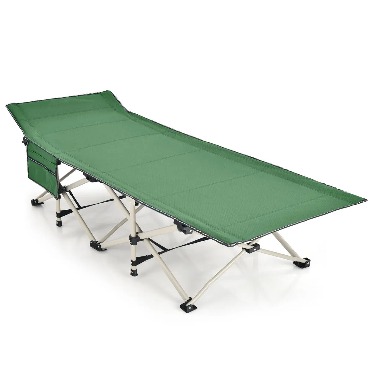 NNECW Foldable Camping Cot with Carry Bag for Camp &amp Beach &amp Home &amp Office-Green