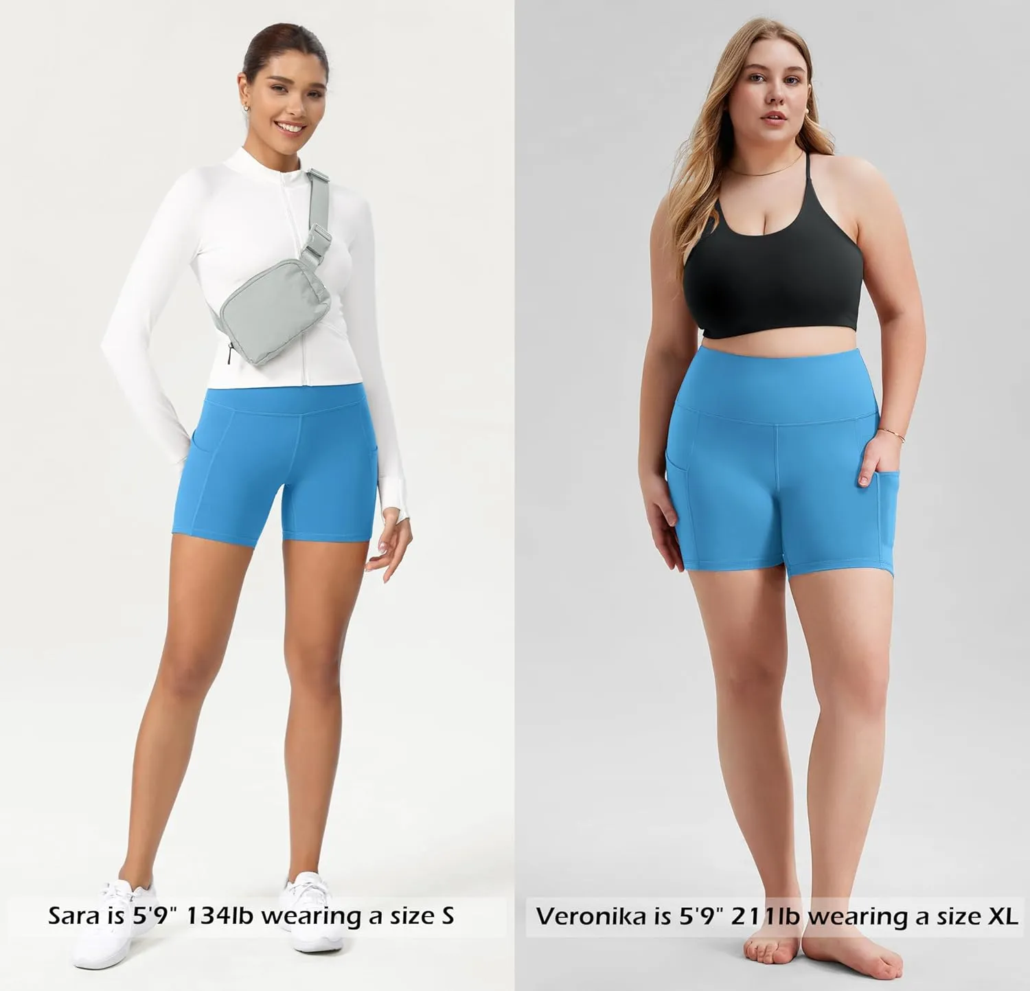 ODODOS Women's Tummy Control Biker Shorts 2.0 with Pockets High Waist Athletic Workout Yoga Shorts-3.5''/ 5"/ 8" / 10" Inseam