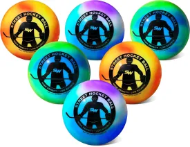 Outdoor Street Hockey Balls, 6 Pack | Official Size & Weight | High Density, Minimal Bounce for Improved Gameplay | Ideal for Roller or Street Hockey Above 32F