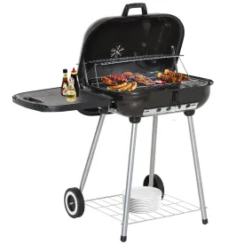 Outsunny Portable Charcoal Steel Grill Outdoor BBQ