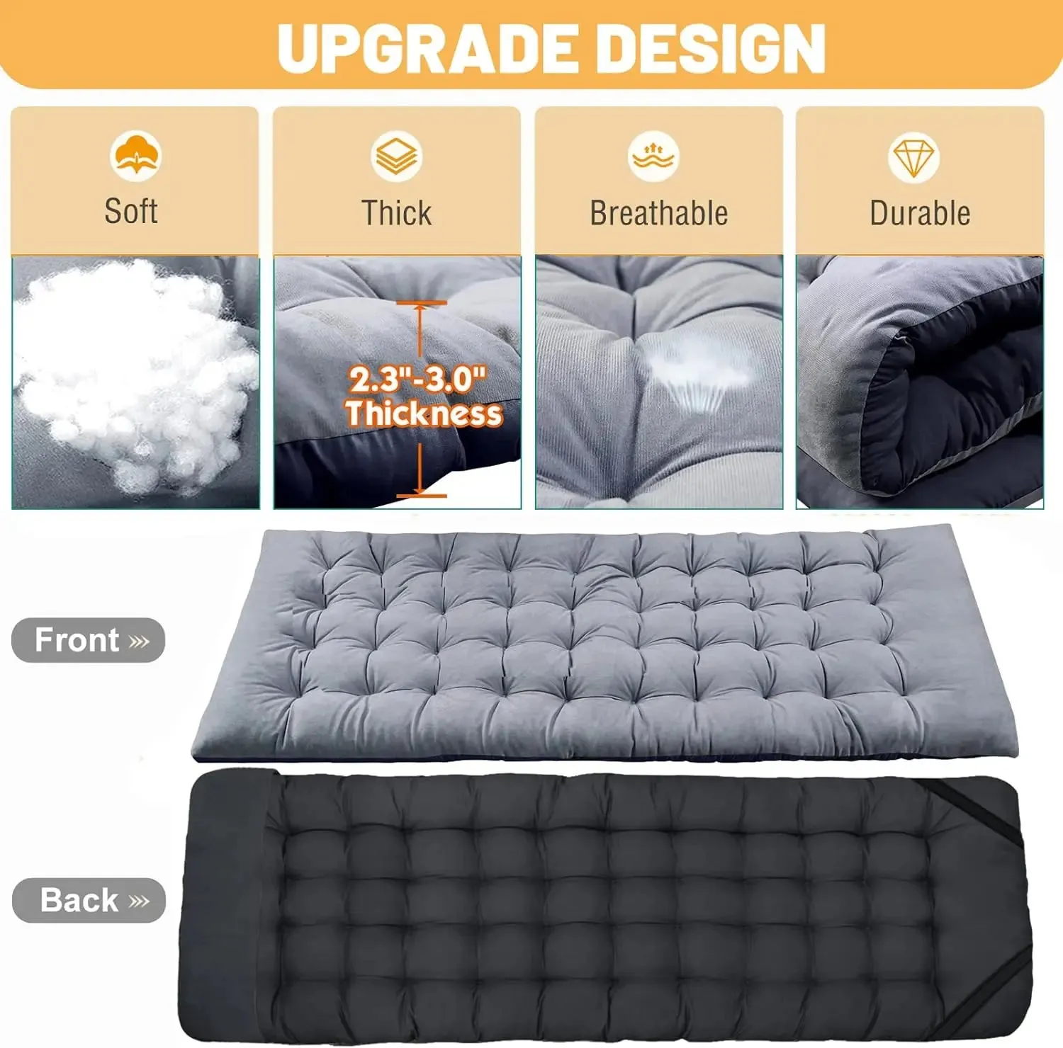 Oversized XXL Folding Camping Cot,  Portable Sleeping Bed for Camp Office Use Outdoor Cot Bed for Traveling