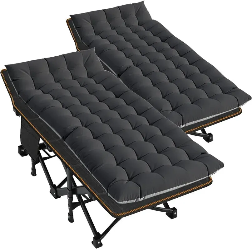 Oversized XXL Folding Camping Cot,  Portable Sleeping Bed for Camp Office Use Outdoor Cot Bed for Traveling