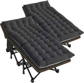 Oversized XXL Folding Camping Cot,  Portable Sleeping Bed for Camp Office Use Outdoor Cot Bed for Traveling
