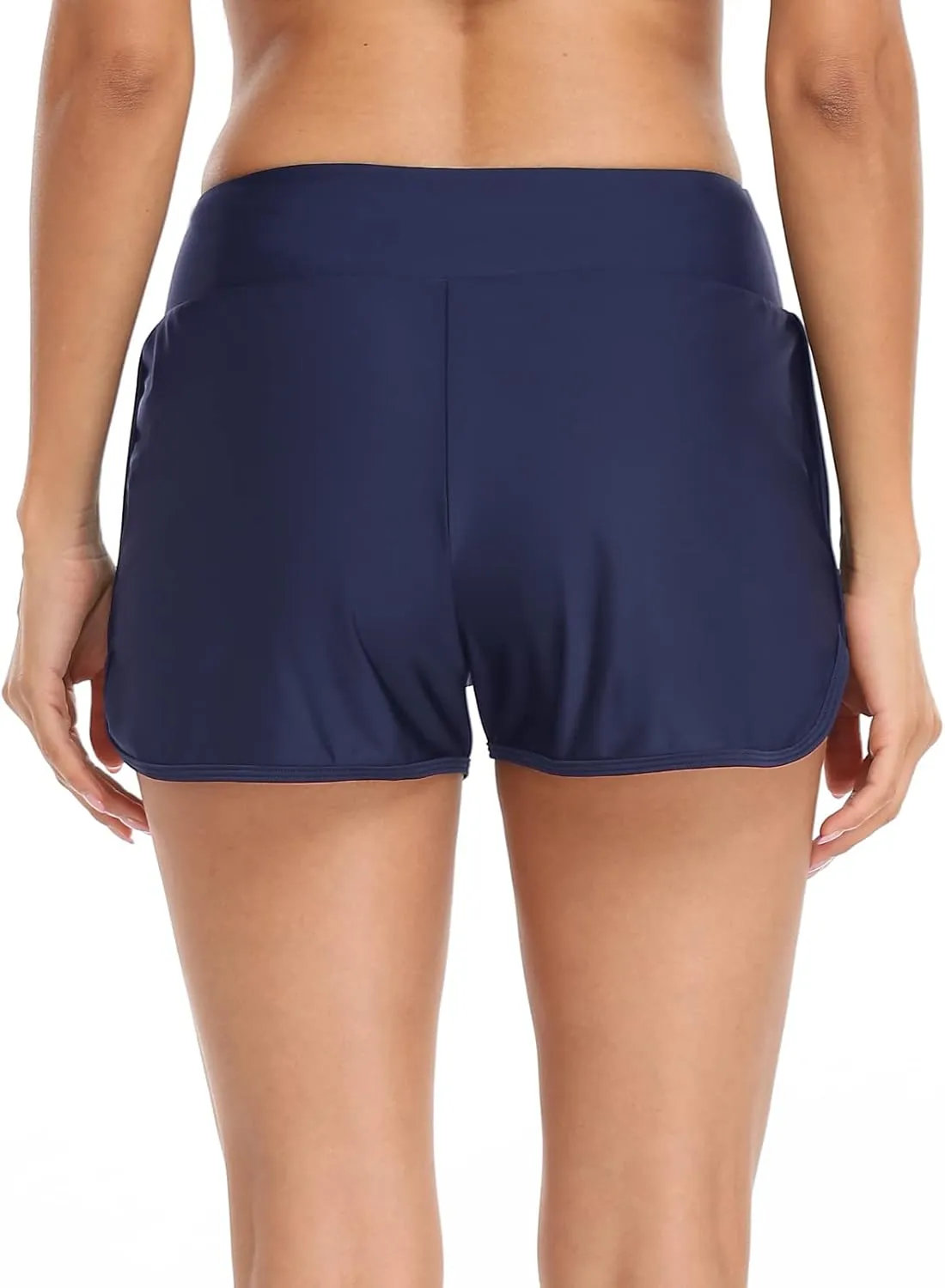 RELLECIGA Women's Board Shorts High Waisted Tummy Control Built-in Swim Shorts