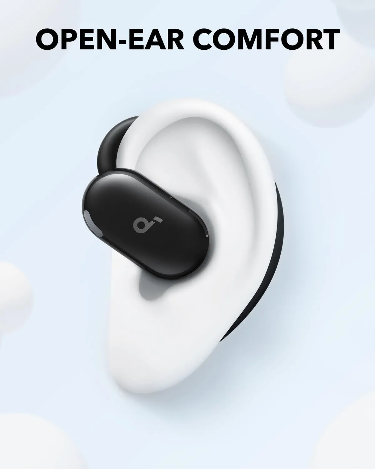 Soundcore V20i by Anker Open-Ear Headphones, Adjustable Ear Hooks, Ultra-Comfort, Snug Fit, Deep Bass, Clear Calls, IP55, LED Lights, 36H Playtime, Bluetooth 5.4 Earbuds, Multipoint Connection
