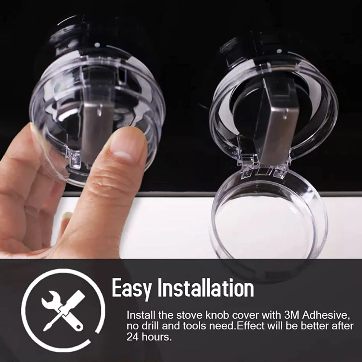 Transparent Gas Stove Knob Cover for Child Safety