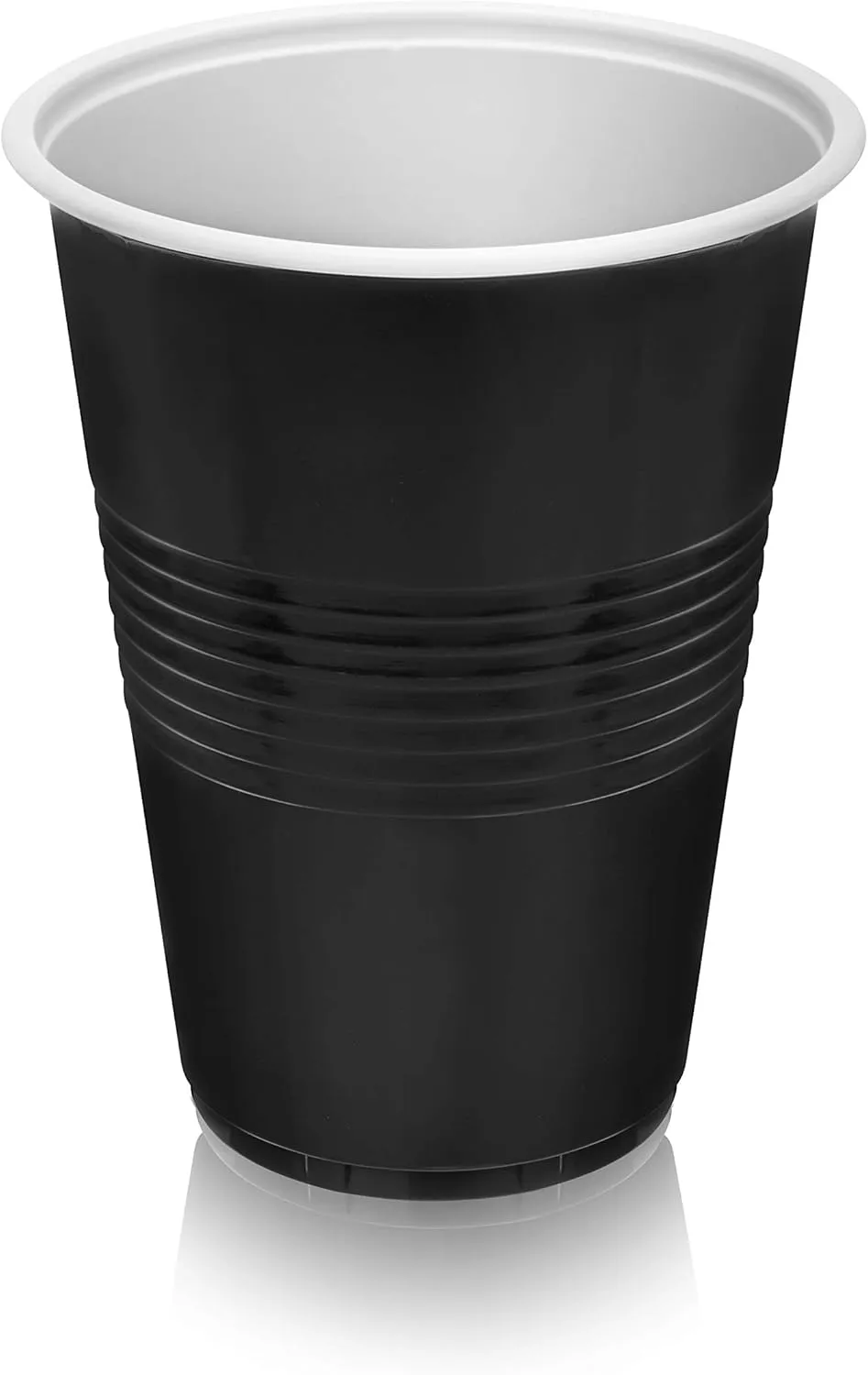 True Black 16oz Plastic Cups for Party, Disposable Drinking Cups Plastic Disposable Cups for Party, Beer Pong Cups, Black Plastic Cups, Set of 50