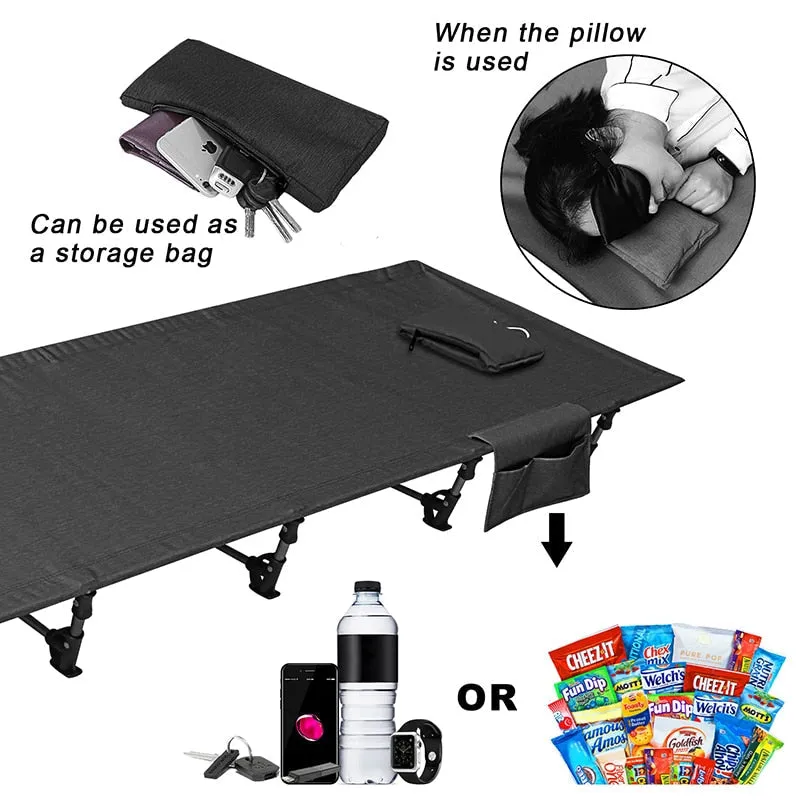 Ultralight Folding Camping Cot Bed - Portable, Compact for Outdoor Travel, Base Camp, Hiking, Mountaineering