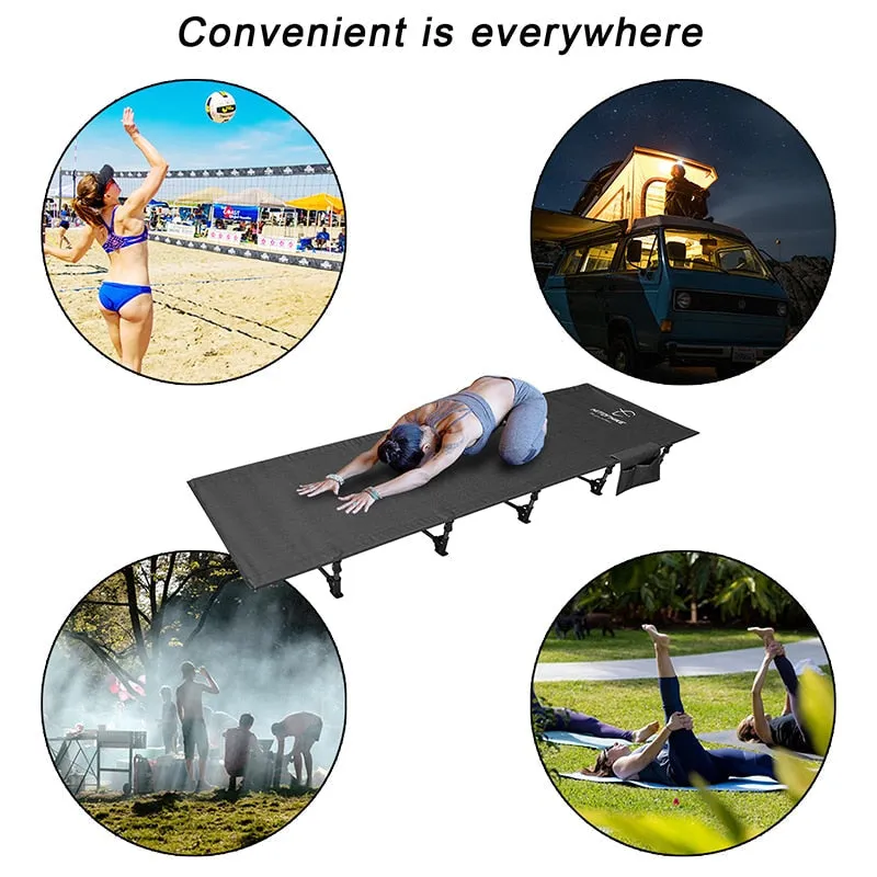 Ultralight Folding Camping Cot Bed - Portable, Compact for Outdoor Travel, Base Camp, Hiking, Mountaineering