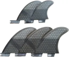 ZHU-CL Surf & SUP Fin Surfboard Rudder Glass Fiber Honeycomb Fin Surfing Accessories Surf Fins Five-Piece Tail Fin G5 GL for Longboard Surfboard & Paddleboard (Color : Grey, Size : G5 GL)